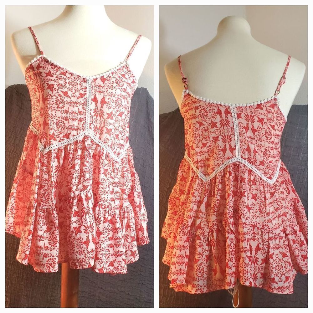 XHILARATION Flowey Pasley Tank Top XS